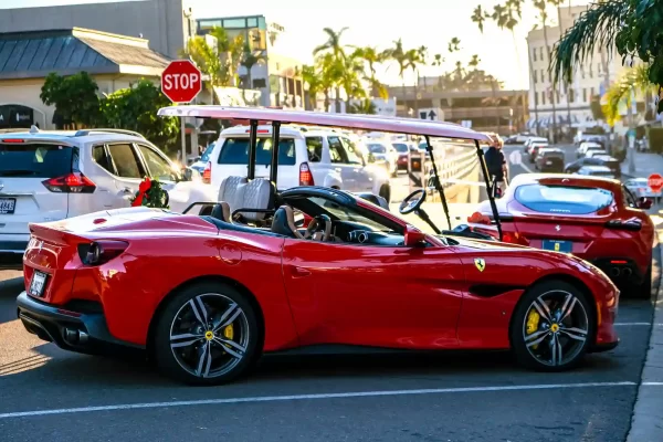 Ferarri Porto Fino Parked in La Jolla San Diego, California
